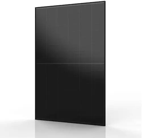 Black framed solar panel